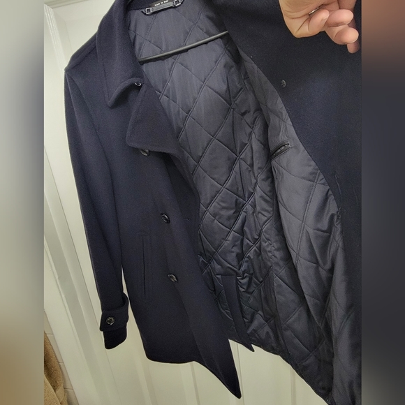 Ermenegildo Zegna Wool & Cashmere Blend Knee Length Overcoat - Picture 14 of 15